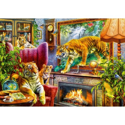 64726 Puzzle Bluebird Puzzle 2000 Teile Tigers Coming to Life 