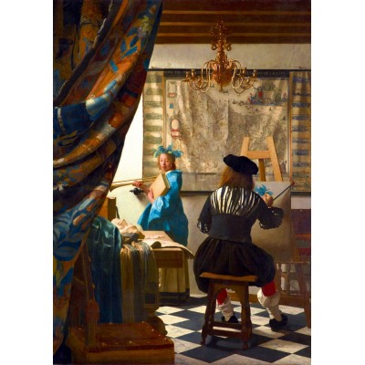 PUZZLE ARTE BLUEBIRD VERMEER-THE GIRL WITH THE WINE GLASS 1659 1000 PZ 
