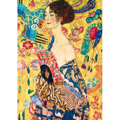 Puzzle Klimt - Lady with Fan, 1918 1000 pièces -Art-by-Bluebird-60095