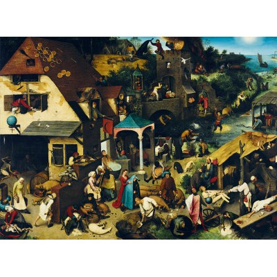 Bluebird-Puzzle - 3000 pieces - Pieter Bruegel - Proverbes Flamands, 1559, 1559