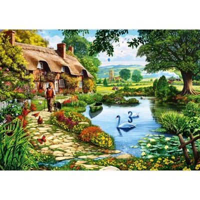 Bluebird-Puzzle - 1000 pieces - Cottage by the Lake