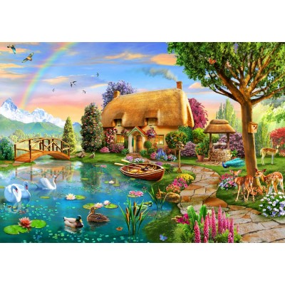 Bluebird-Puzzle - 1000 pieces - Lakeside Cottage
