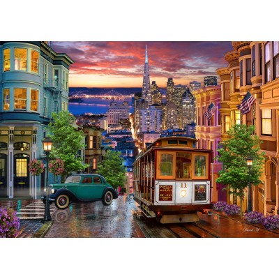 Bluebird-Puzzle - 1000 pieces - San Francisco Trolley