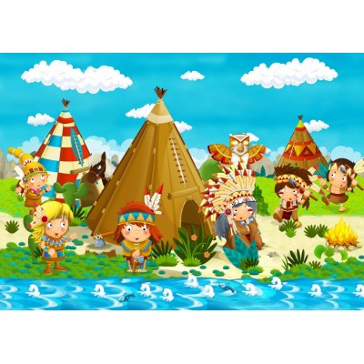 Bluebird-Puzzle - 48 pieces - Small Indian Tribe