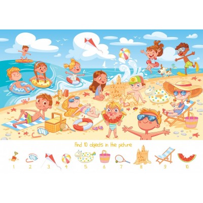 Bluebird-Puzzle - 104 pieces - Search and Find - The Beach