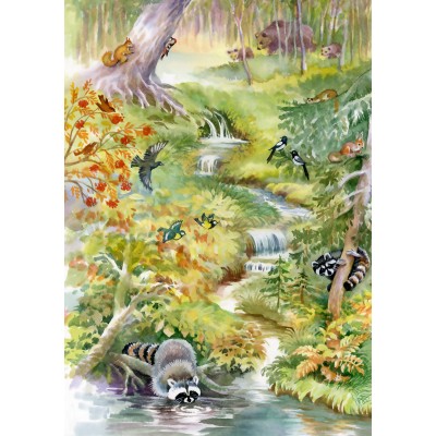 Bluebird-Puzzle - 1000 pieces - Forest Animals