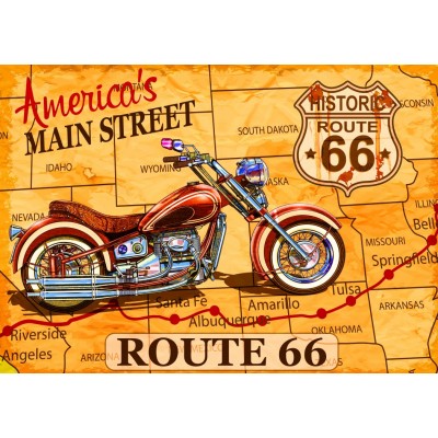 Bluebird-Puzzle - 1000 pieces - Route 66