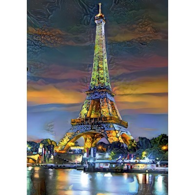 Bluebird-Puzzle - 1000 pieces - Eiffel Tower at Sunset, Paris, France