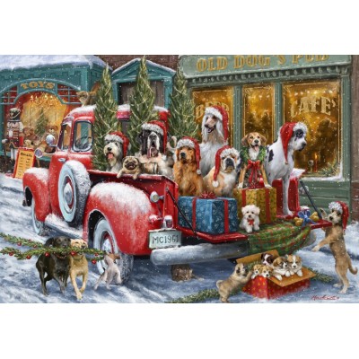 Bluebird-Puzzle - 1000 pieces - Dogs on Truck
