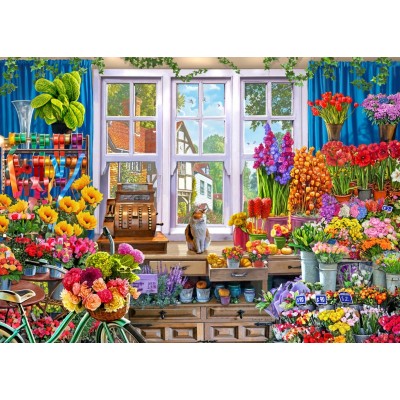 Bluebird-Puzzle - 500 pieces - Flower Shoppe