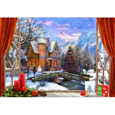 Bluebird-Puzzle - 1000 pieces - Christmas Mountain View