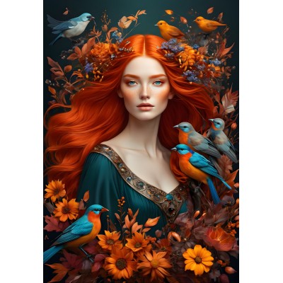 Bluebird-Puzzle - 1000 pieces - Flora - Soul of Nature Collection