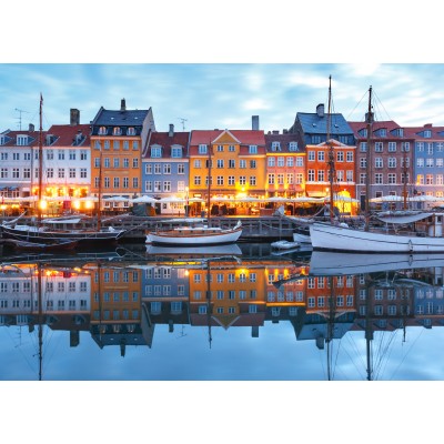Bluebird-Puzzle - 500 pieces - Nyhavn by Nightfall - Copenhagen