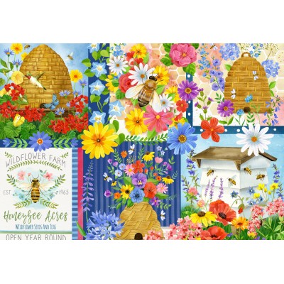 Bluebird-Puzzle - 1000 pieces - Beehives and Bees