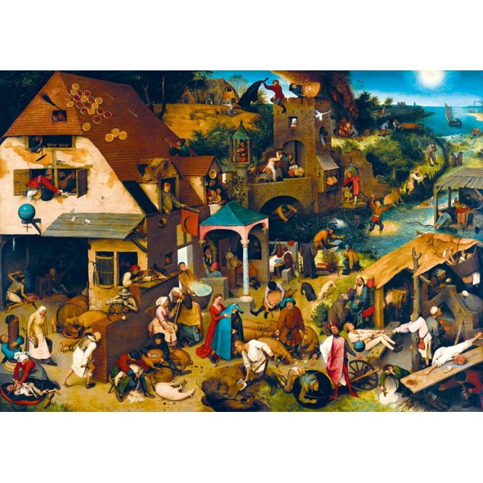 Puzzle Art-by-Bluebird-F-60226 Pieter Bruegel the Elder - Netherlandish Proverbs, 1559