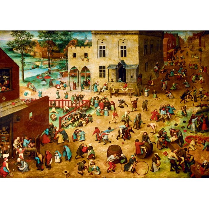 Puzzle Art-by-Bluebird-F-60231 Pieter Bruegel the Elder - Children's Games, 1560