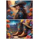 Bluebird-Puzzle - 500 pièces - 2 Puzzles - Cowgirl and Boots - Far West Collection