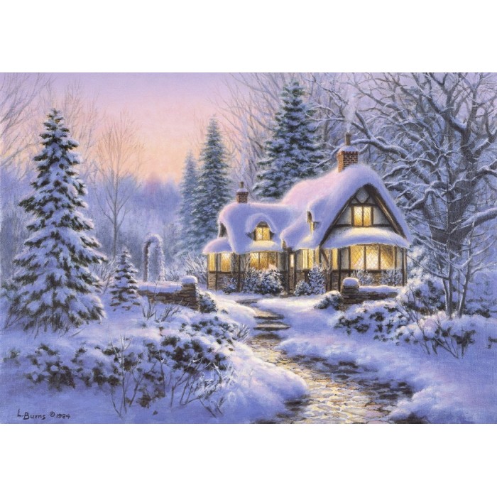 Puzzle Bluebird-Puzzle-70066 Winter's Blanket Wouldbie Cottage