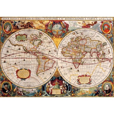 Puzzle  Bluebird-Puzzle-70246-P Antique World Map