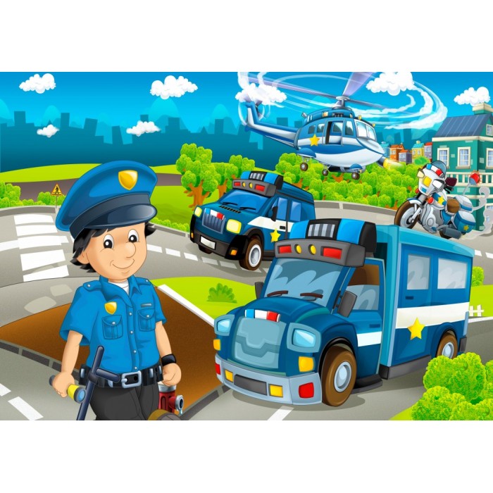 Puzzle Bluebird-Puzzle-70363 Police Rescue Team