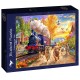 Bluebird-Puzzle - 1000 pièces - A la Poursuite du Train