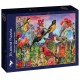 Bluebird-Puzzle - 500 pieces - Birds and Blooms Garden