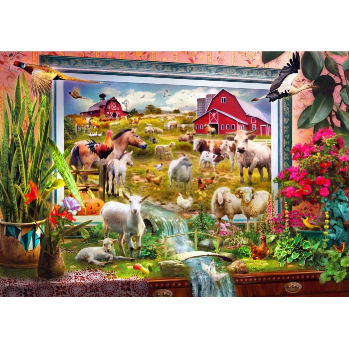 Puzzle Bluebird-Puzzle-F-90207 Magic Farm Painting