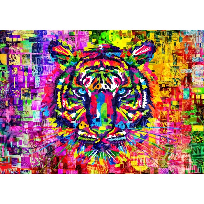 Puzzle Bluebird-Puzzle-F-90220 Wonderful Tiger