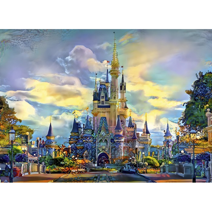 Puzzle Bluebird-Puzzle-F-90290 Walt Disney World Castle, Orlando, Floride, USA