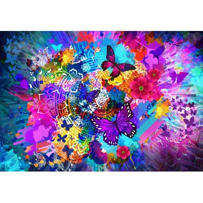 Puzzle  Bluebird-Puzzle-F-90328 Flowers and Butterflies