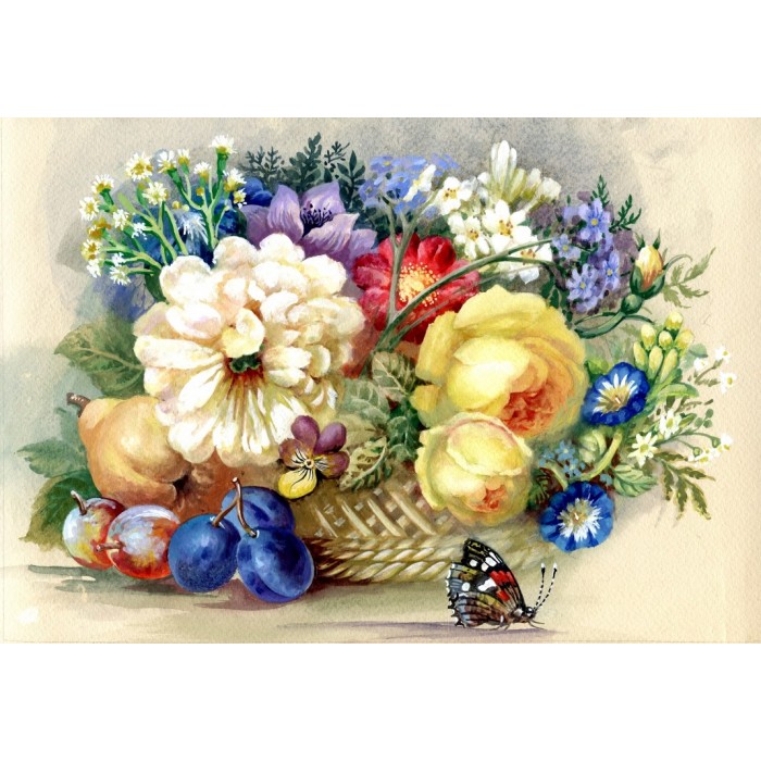 Puzzle Bluebird-Puzzle-F-90342 Autumn Bouquet