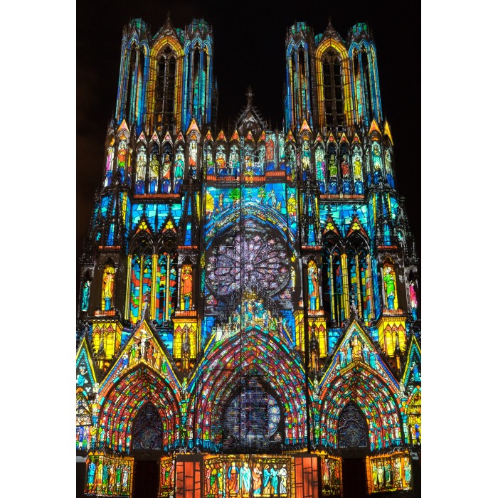 Puzzle Bluebird-Puzzle-F-90494 Cathédrale de Reims en Lumière