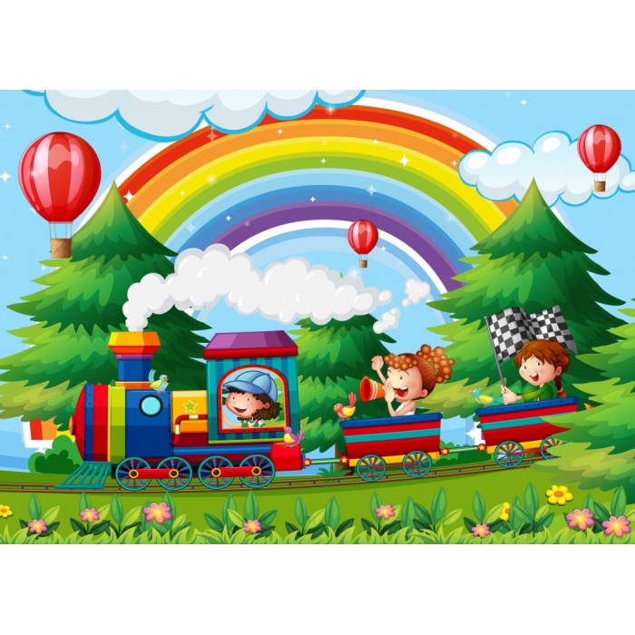 Puzzle Bluebird-Puzzle-F-90640 Train en Folie