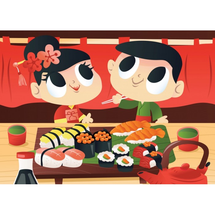 Puzzle Bluebird-Puzzle-F-90644 Vive les Sushis !