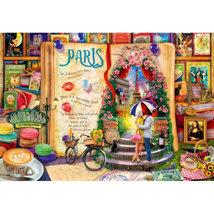 Puzzle Bluebird-Puzzle-F-90712 Life is an Open Book Paris