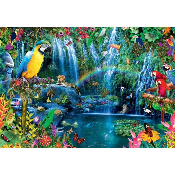 Puzzle Bluebird-Puzzle-F-90770 Parrot Tropics