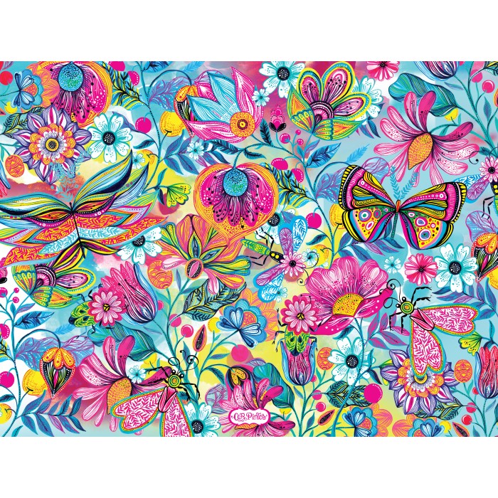 Puzzle Bluebird-Puzzle-F-90793 Fleurs et Papillons