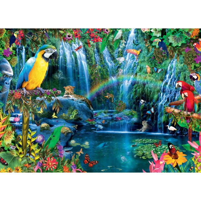 Puzzle Bluebird-Puzzle-F-90854 Parrot Tropics