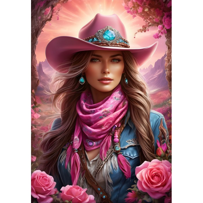 Puzzle Bluebird-Puzzle-F-90928 Pink Cowgirl