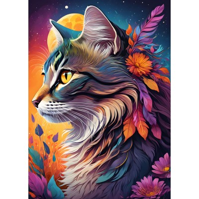 Puzzle  Bluebird-Puzzle-F-90942 Floral Cat