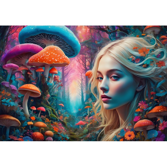 Puzzle Bluebird-Puzzle-F-90954 Rainbow Forest