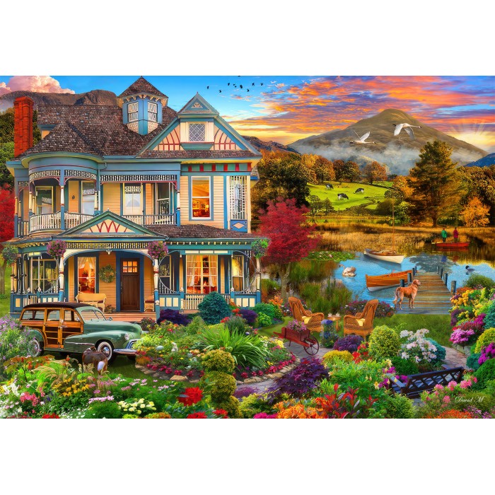 Puzzle Bluebird-Puzzle-F-90969 Garden Country Home