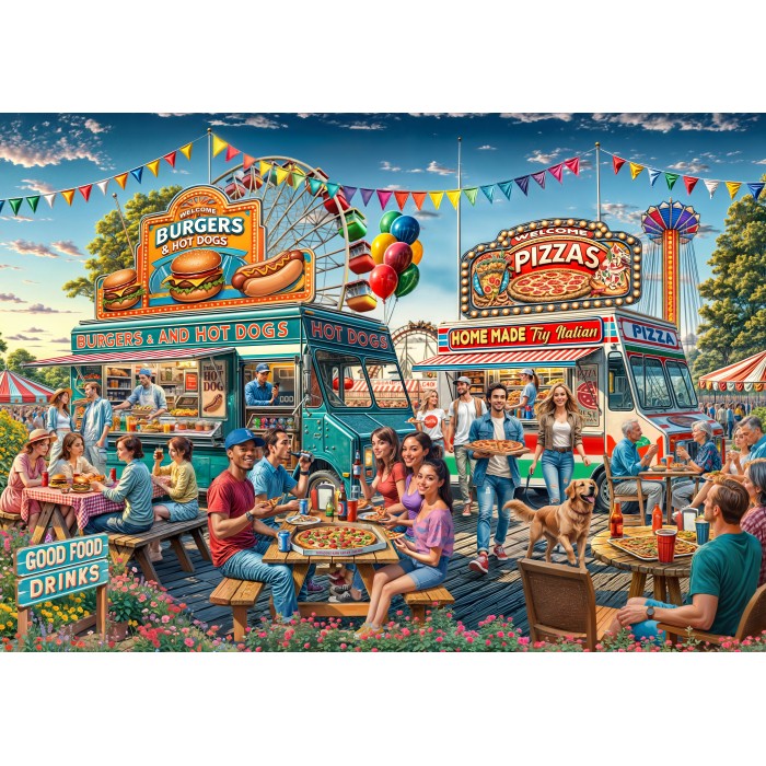 Puzzle Bluebird-Puzzle-F-91002 Food Trailer