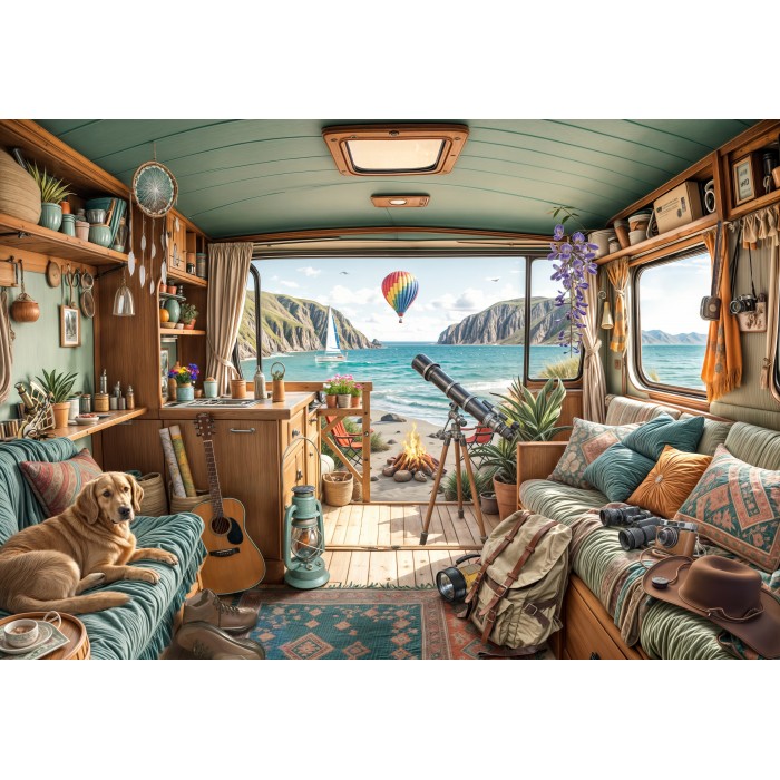 Puzzle Bluebird-Puzzle-F-91012 Camping Coast