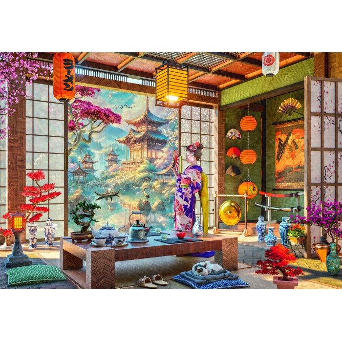 Puzzle Bluebird-Puzzle-F-91018 Japan Tea Room