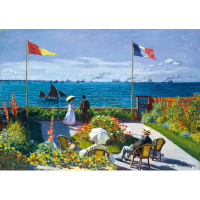 Bluebird-Puzzle - 1000 Teile - Claude Monet - Garden at Sainte-Adresse, 1867
