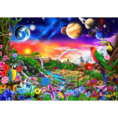 Bluebird-Puzzle - 1000 Teile - Cosmic Paradise