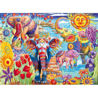 Bluebird-Puzzle - 6000 pieces - Elephants in the Garden