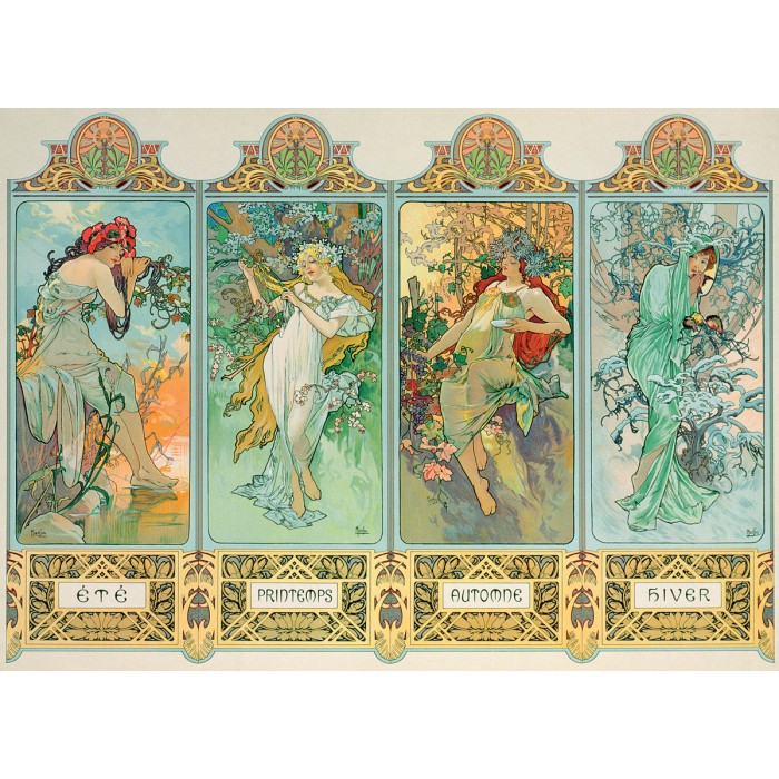 Puzzle Eurographics-6000-0824 Mucha Alfons: Four Seasons
