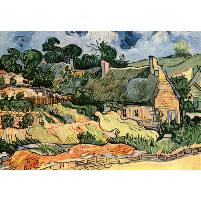 Puzzle Grafika-F-32740 Vincent Van Gogh - Les Chaumes de Cordeville, 1890